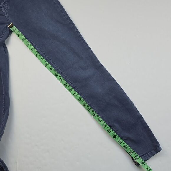 Current/Elliott -1164 Steel Blue Front Pockets Soho Zip Stiletto Skinny Pants 25 - Picture 9 of 9